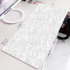 Black And White Desk Mat Gaming Mouse Pad
