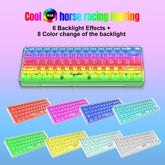 Wired Membrane Keyboard Fully Transparent Gaming Keyboard