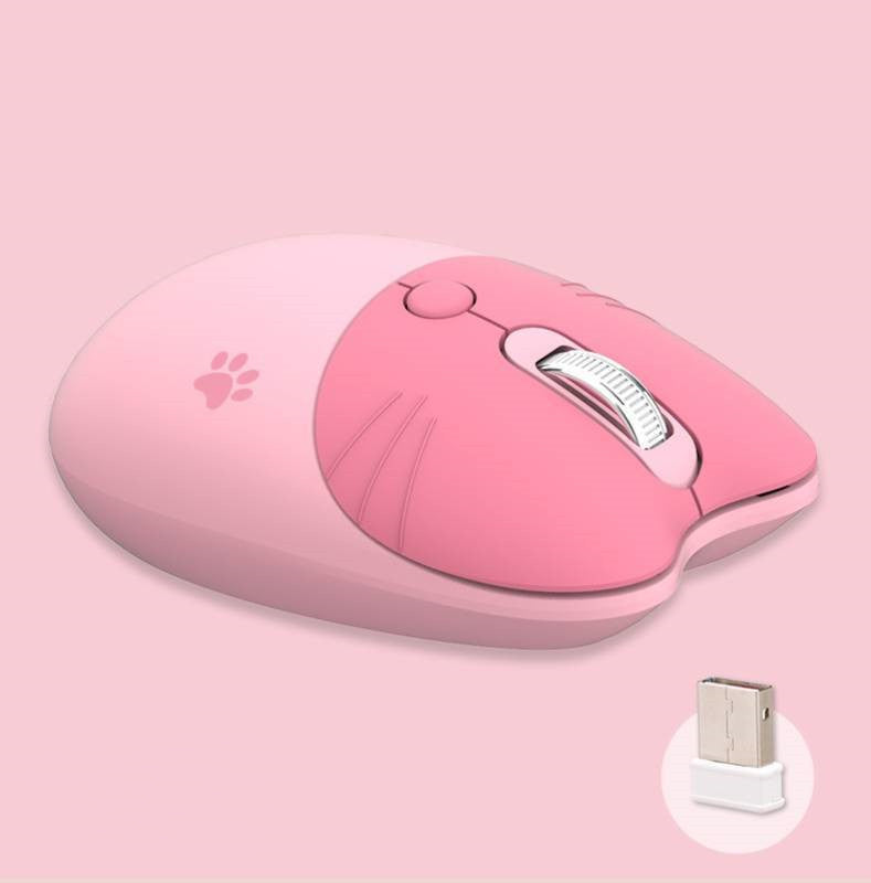 Wireless Mouse Mute Female Laptop Portable Unlimited Mouse