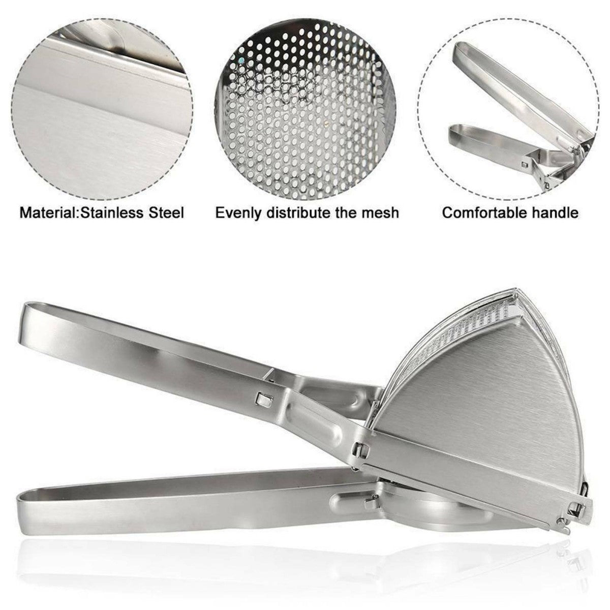 Heavy Duty Steel Potato Ricer Puree Masher Juicer Vegetable Fruit Press Maker UK