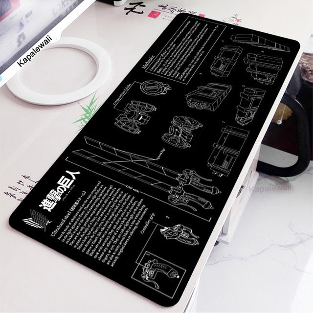 Black And White Desk Mat Gaming Mouse Pad