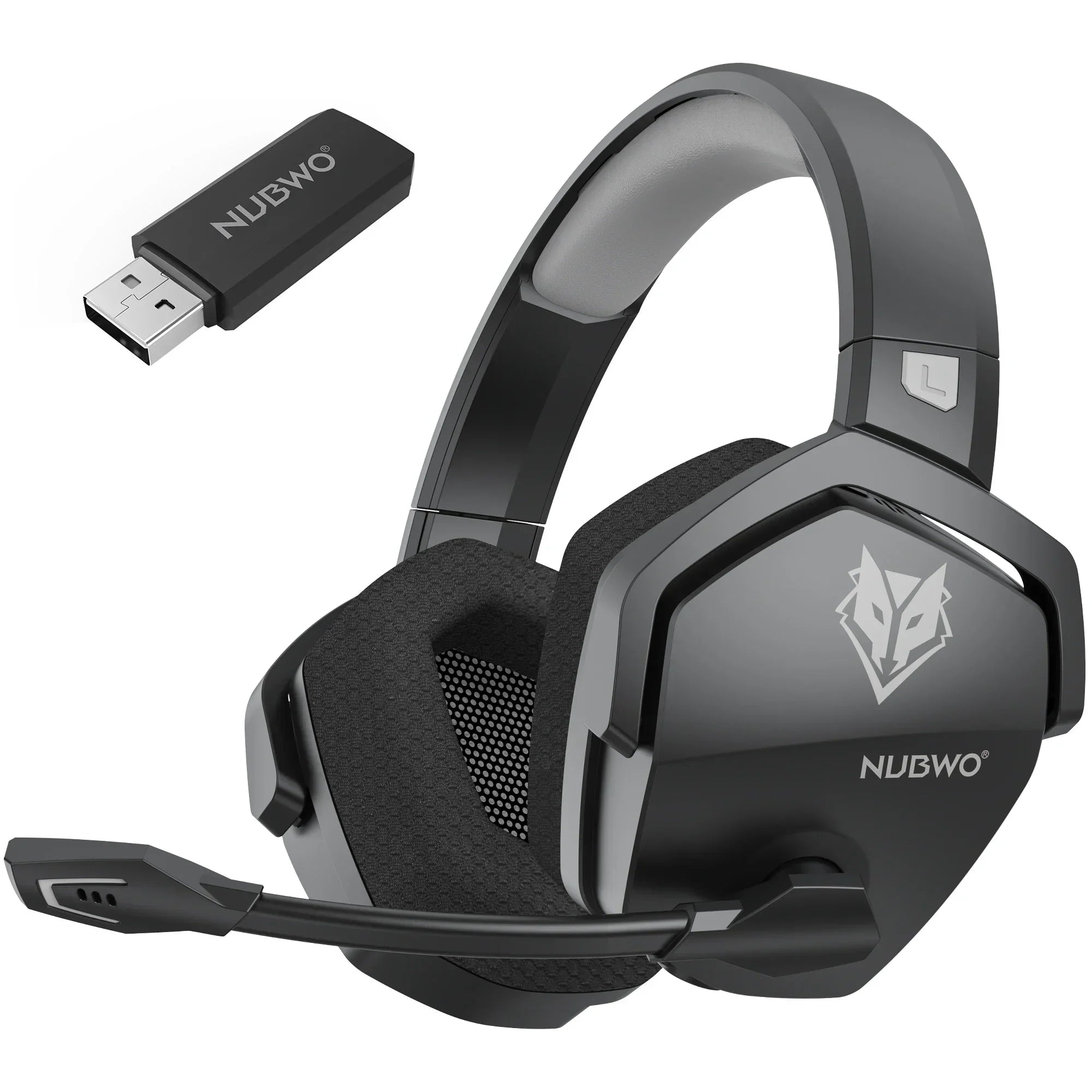 NUBWO G06 Wireless Gaming Headset 2.4GHz Bluetooth 5.3 with Mic 50mm Drivers