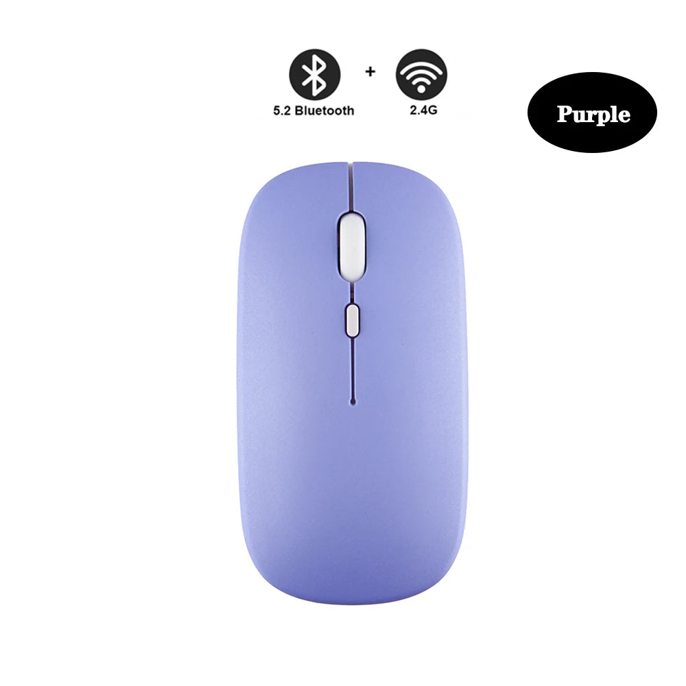 Rechargeable Bluetooth Mouse Wireless Mouse Bluetooth Computer Silent Mause Ergonomic Mini Mouse 2.4Ghz Optical Mice For PC