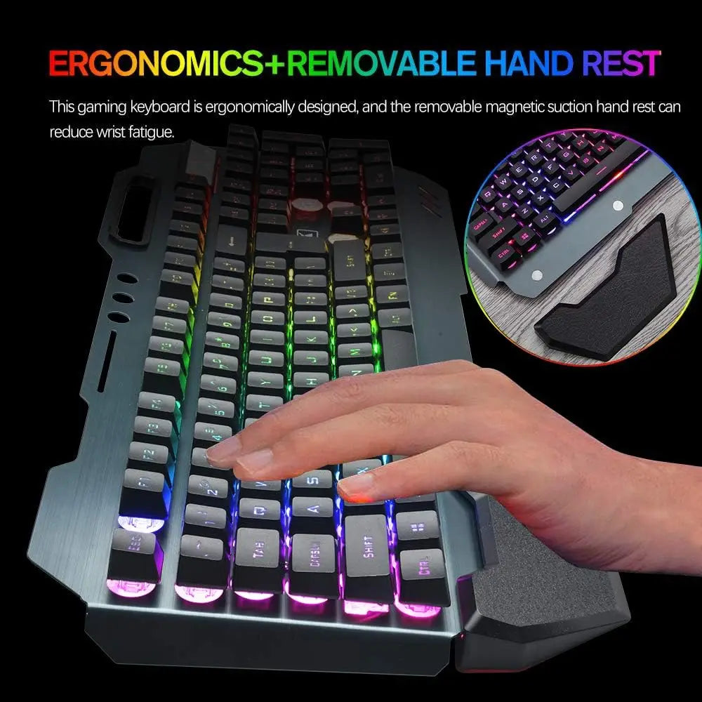 K680 Wireless Rainbow LED Backlit Gaming Keyboard and Mouse Combo