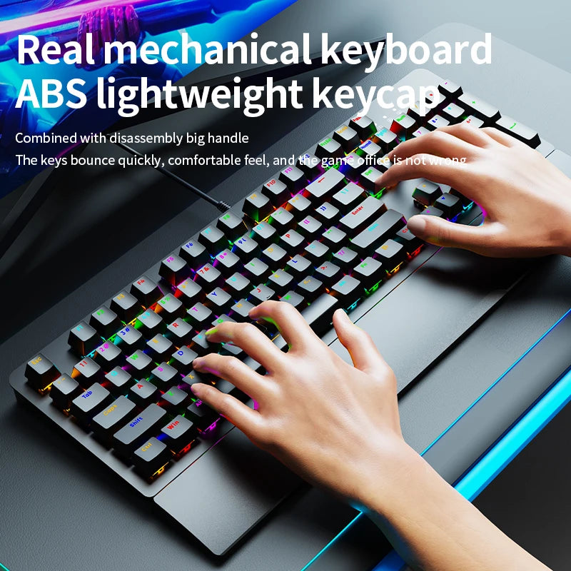 SOREX AK104 Full-Key Mechanical Keyboard Backlit, 104 Keys, for Computer & Office
