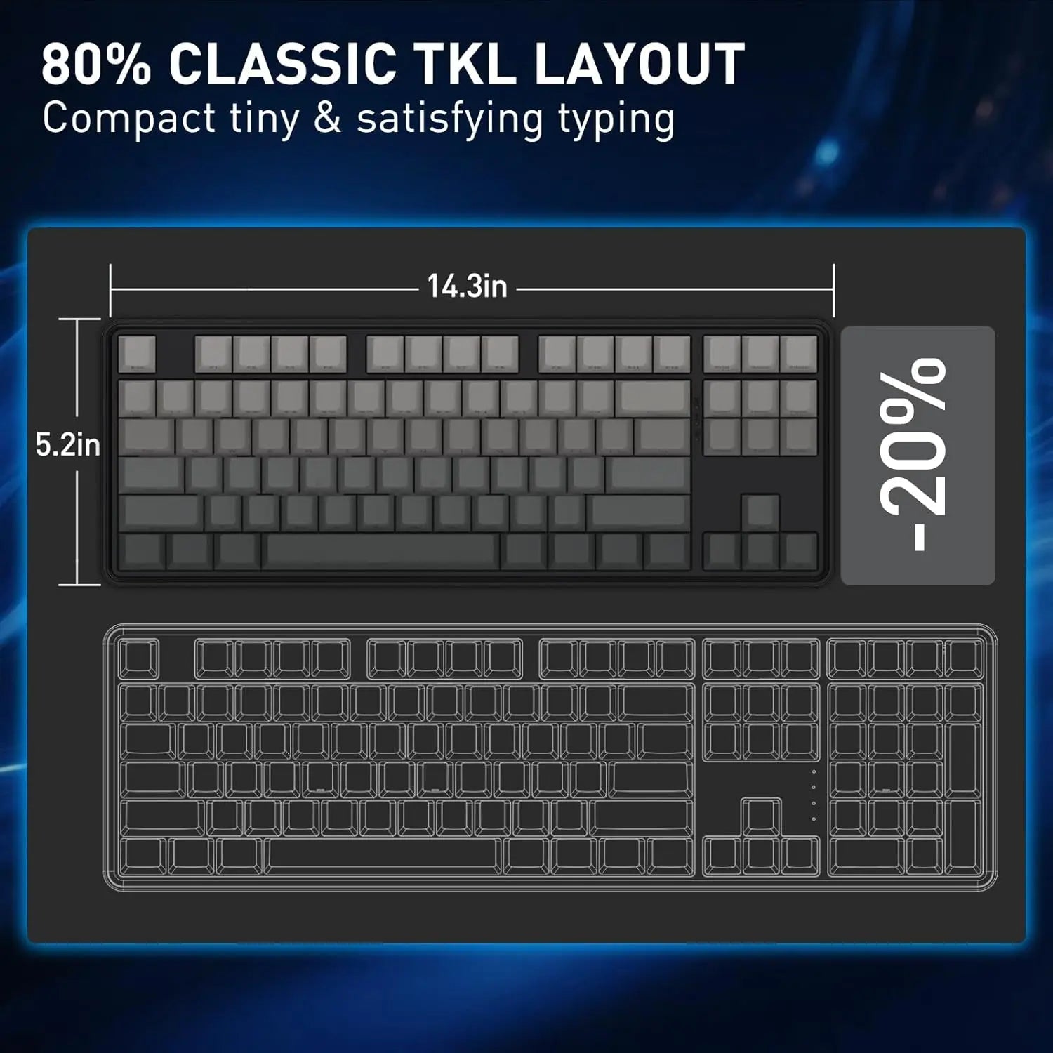 Redragon HE Rapid Trigger Gaming  87 Keys TKL Wired Mechanical Keyboard w/ Hyper-Fast Actuation Hall Effect Magnetic Switch