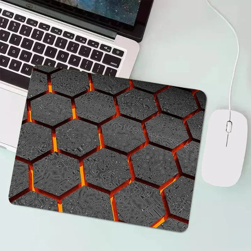 PC Small Keyboard Table Mats Mouse Pad Locking Edge Gabinete Mausepad Computer Mat Geometric Art Gaming Office Accessories Rug
