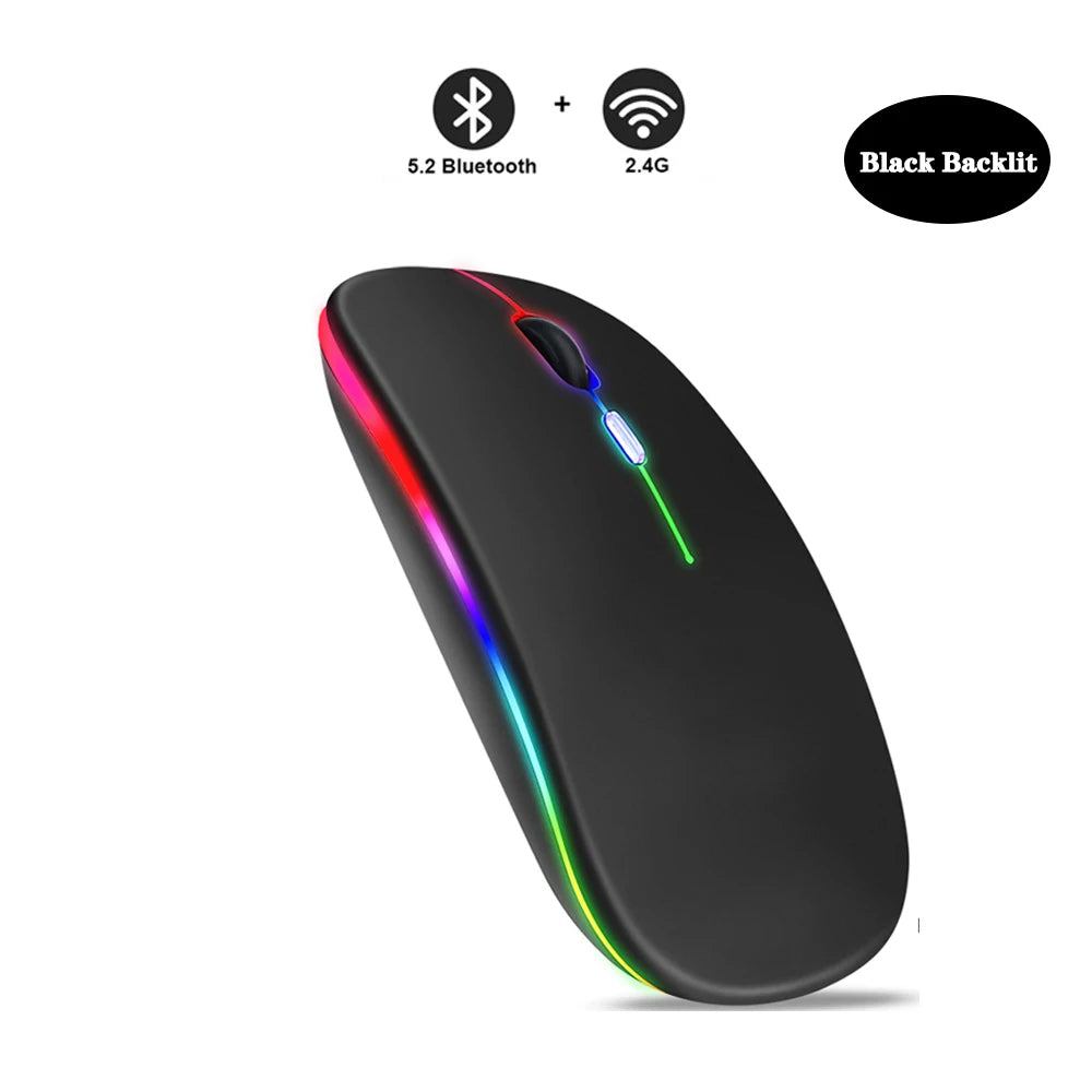 Rechargeable Bluetooth Mouse Wireless Mouse Bluetooth Computer Silent Mause Ergonomic Mini Mouse 2.4Ghz Optical Mice For PC