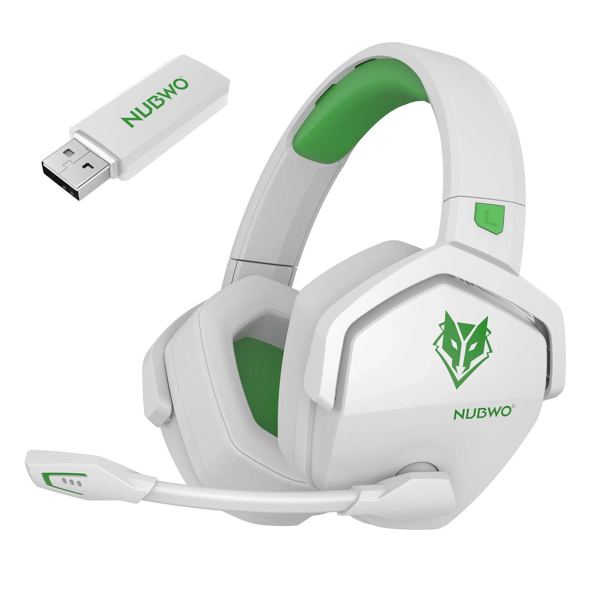 NUBWO G06 Wireless Gaming Headset 2.4GHz Bluetooth 5.3 with Mic 50mm Drivers