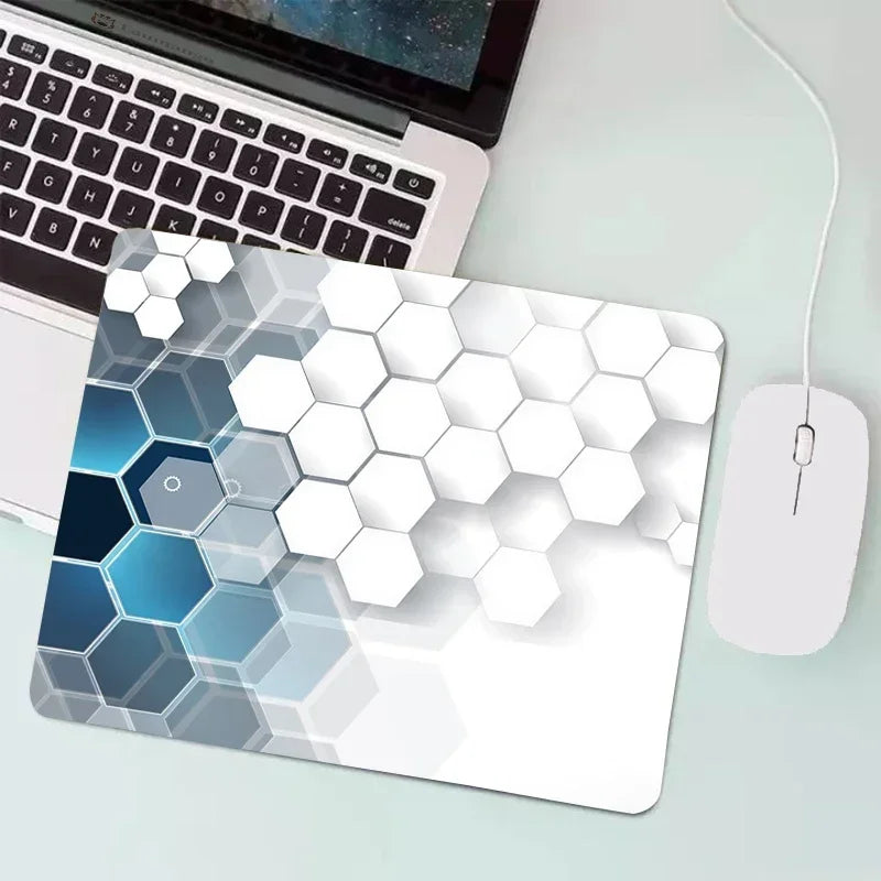 PC Small Keyboard Table Mats Mouse Pad Locking Edge Gabinete Mausepad Computer Mat Geometric Art Gaming Office Accessories Rug