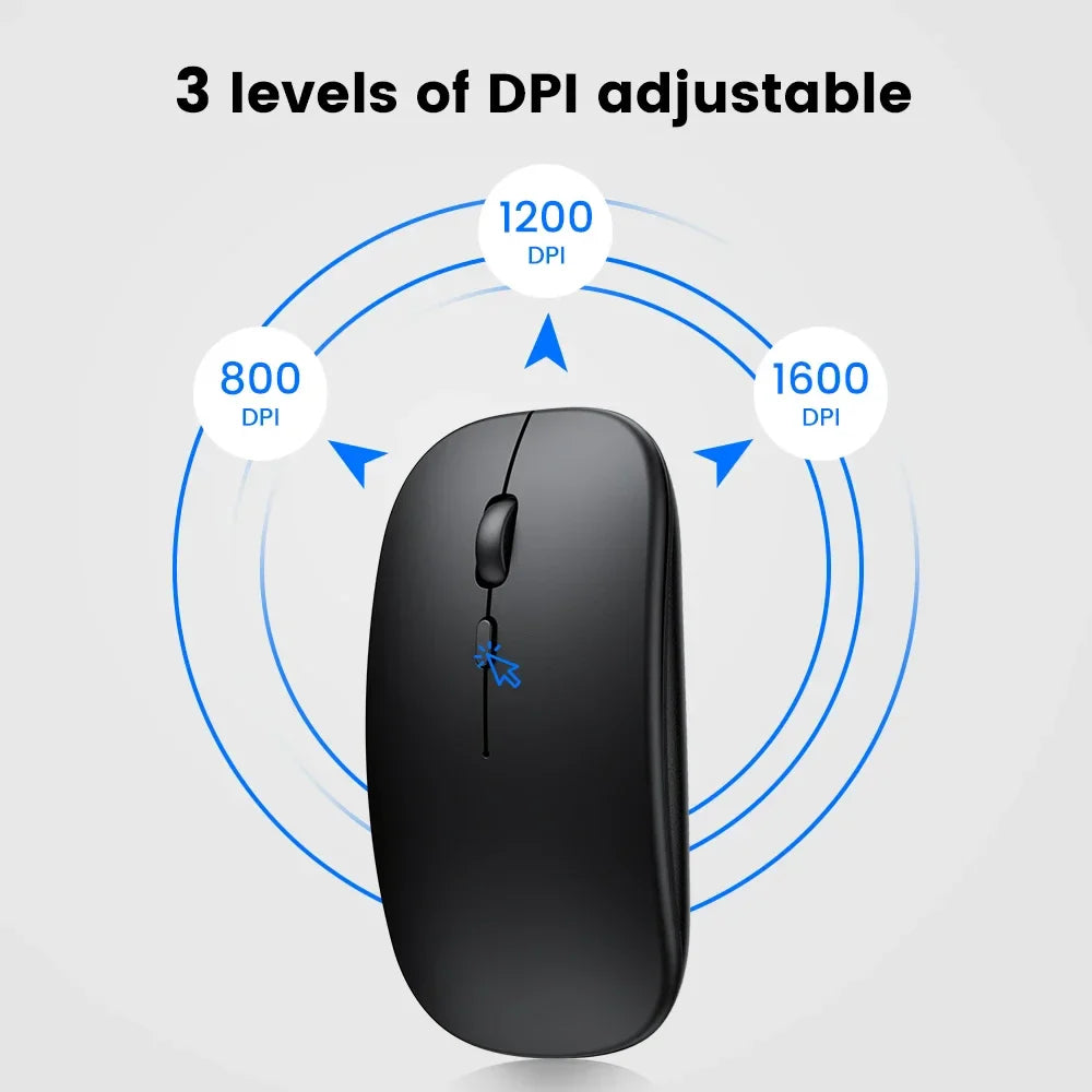Rechargeable Bluetooth Mouse Wireless Mouse Bluetooth Computer Silent Mause Ergonomic Mini Mouse 2.4Ghz Optical Mice For PC