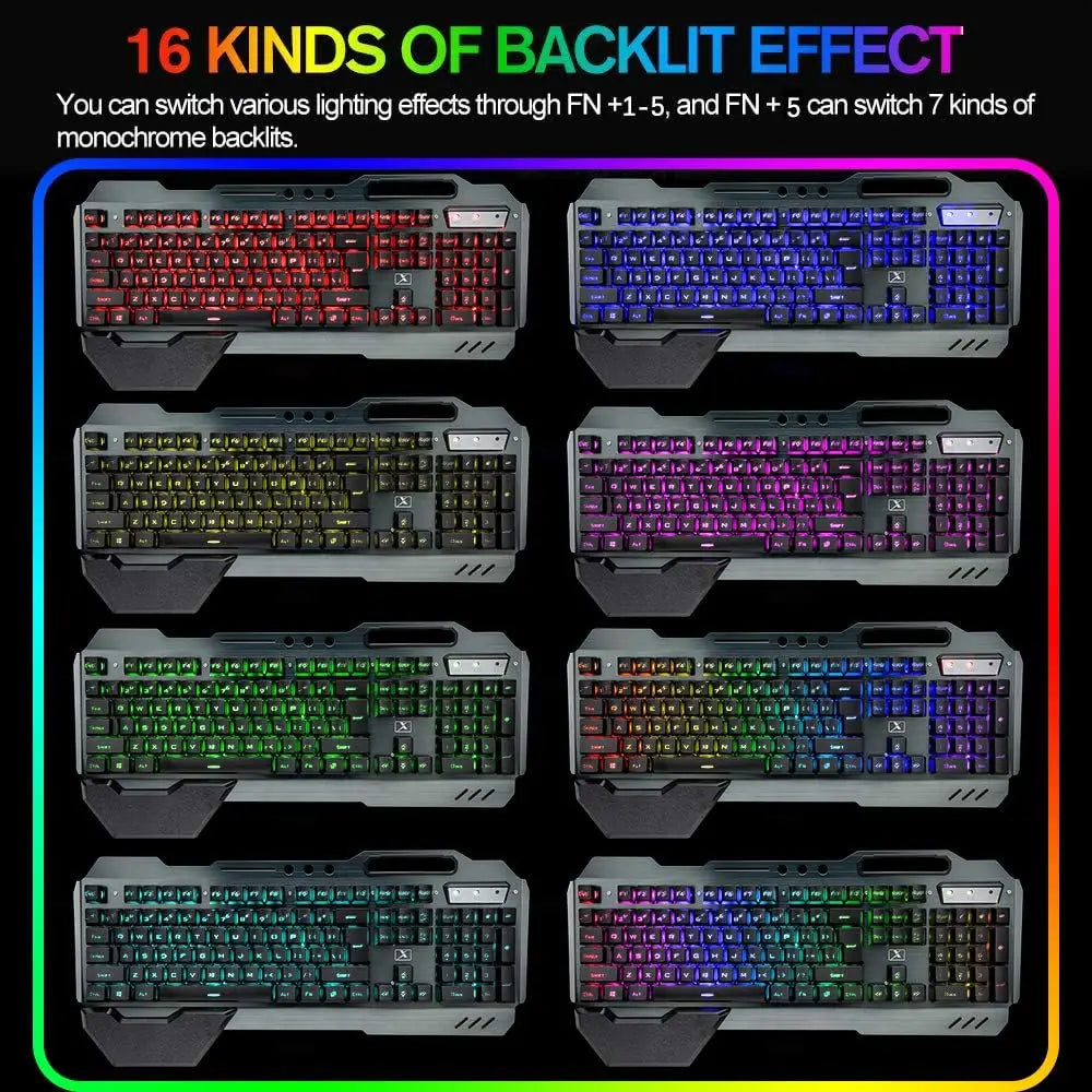 K680 Wireless Rainbow LED Backlit Gaming Keyboard and Mouse Combo