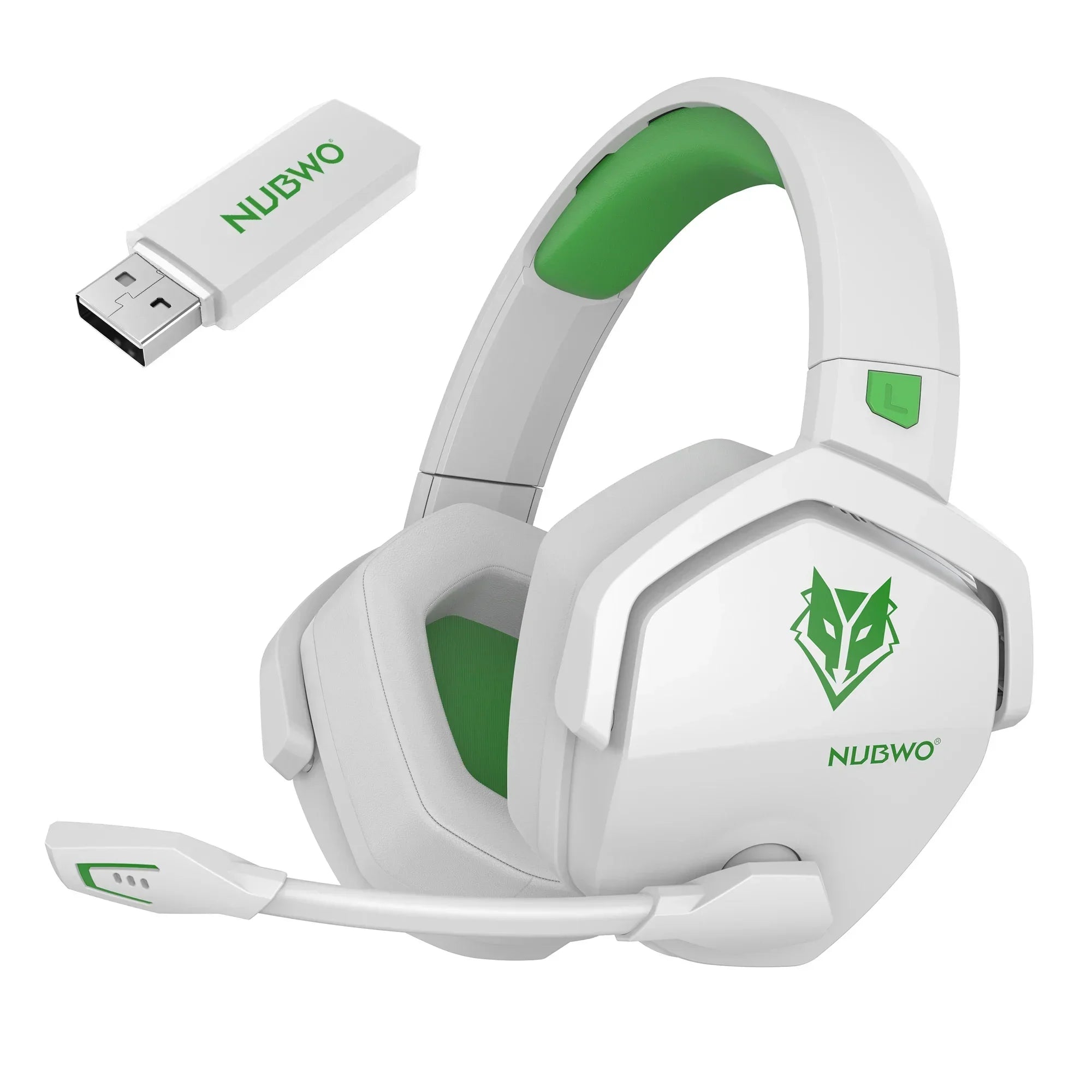 NUBWO G06 Wireless Gaming Headset 2.4GHz Bluetooth 5.3 with Mic 50mm Drivers