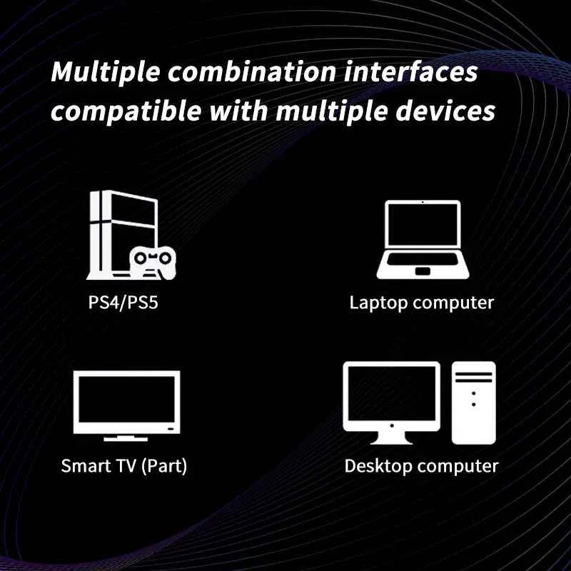 LDON L523 Professional Wired Gaming Headset with Microphone LED and USB plug Suitable for Multiple Devices Laptop Desktop