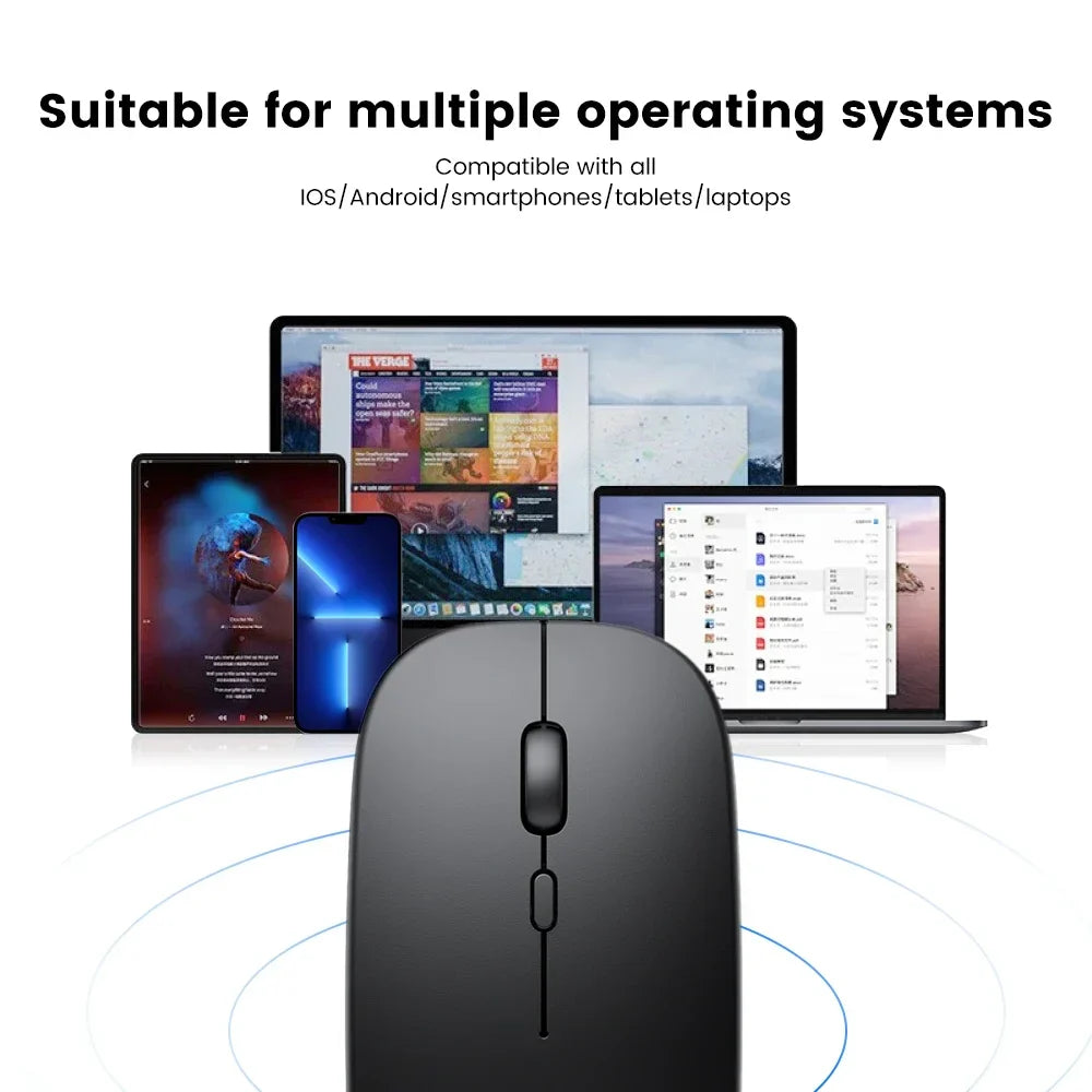Rechargeable Bluetooth Mouse Wireless Mouse Bluetooth Computer Silent Mause Ergonomic Mini Mouse 2.4Ghz Optical Mice For PC