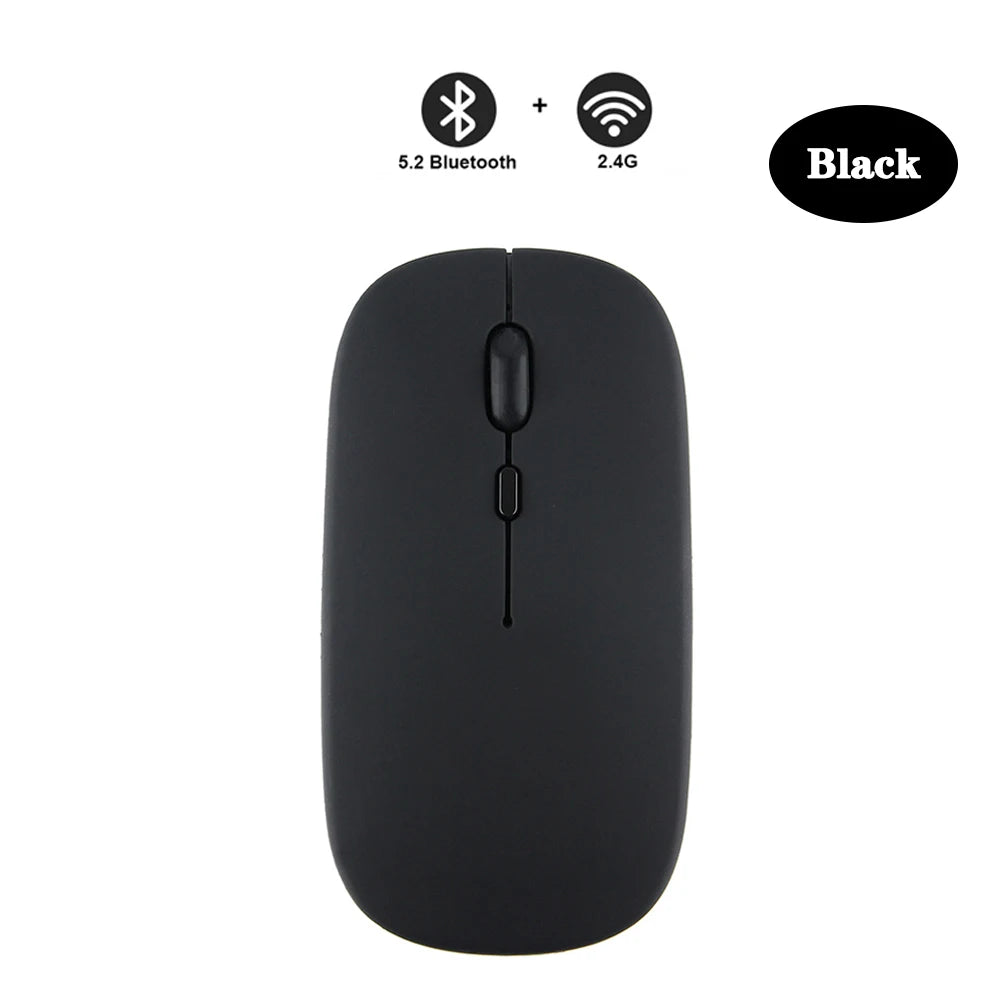Rechargeable Bluetooth Mouse Wireless Mouse Bluetooth Computer Silent Mause Ergonomic Mini Mouse 2.4Ghz Optical Mice For PC