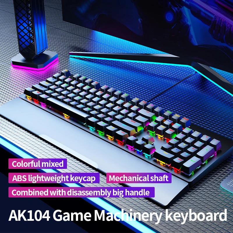 SOREX AK104 Full-Key Mechanical Keyboard Backlit, 104 Keys, for Computer & Office