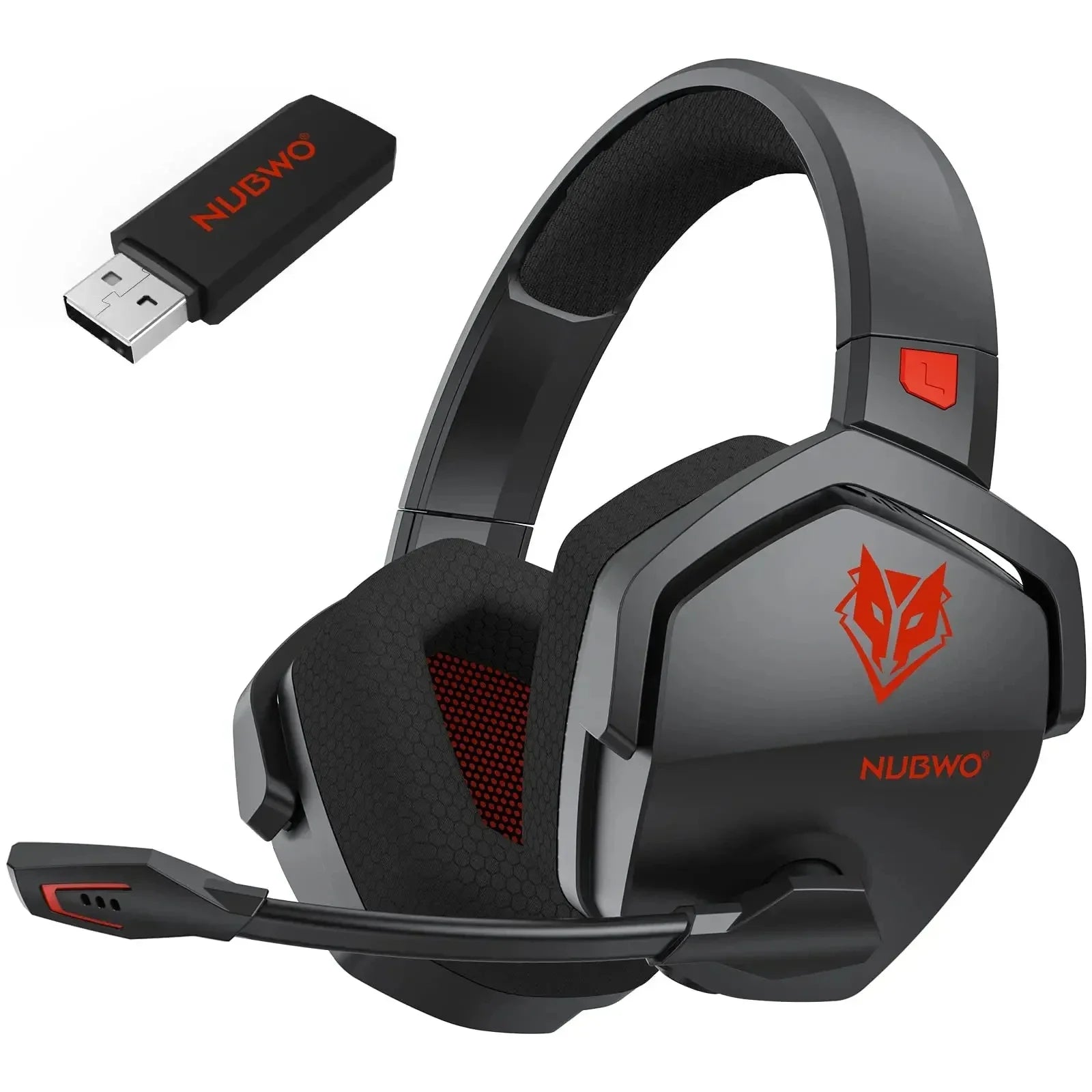 NUBWO G06 Wireless Gaming Headset 2.4GHz Bluetooth 5.3 with Mic 50mm Drivers