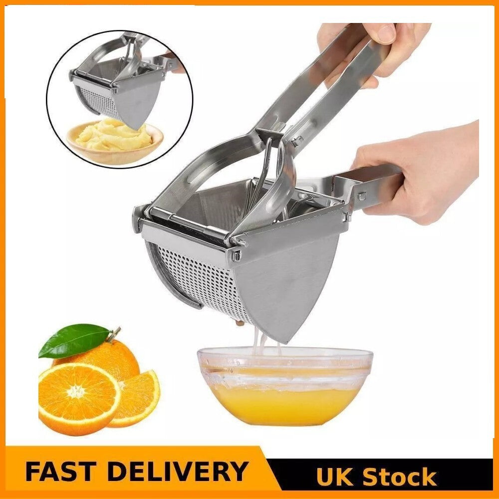 Heavy Duty Steel Potato Ricer Puree Masher Juicer Vegetable Fruit Press Maker UK