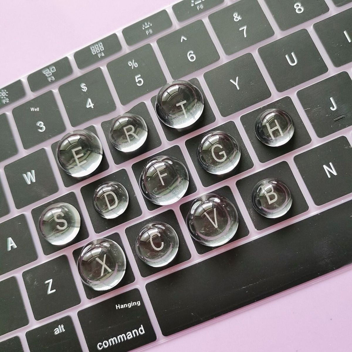Heightened DIY Crystal Glass Ball Keyboard Stickers